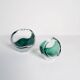 Set of 6 pieces of modern mid-century art glass "Shell", Flygfors Sweden 1955