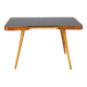 Table basse en hêtre et en verre opaque, années 1960, Tchécoslovaquie
