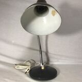 Lamp 70 vintage Brown metal and chrome years flexible table