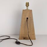 Solid oak lamp base