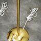 Pair of Space Age Bubble Glass and Brass Floor Lamps, 1970s