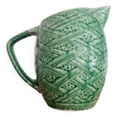 Old green slip pitcher