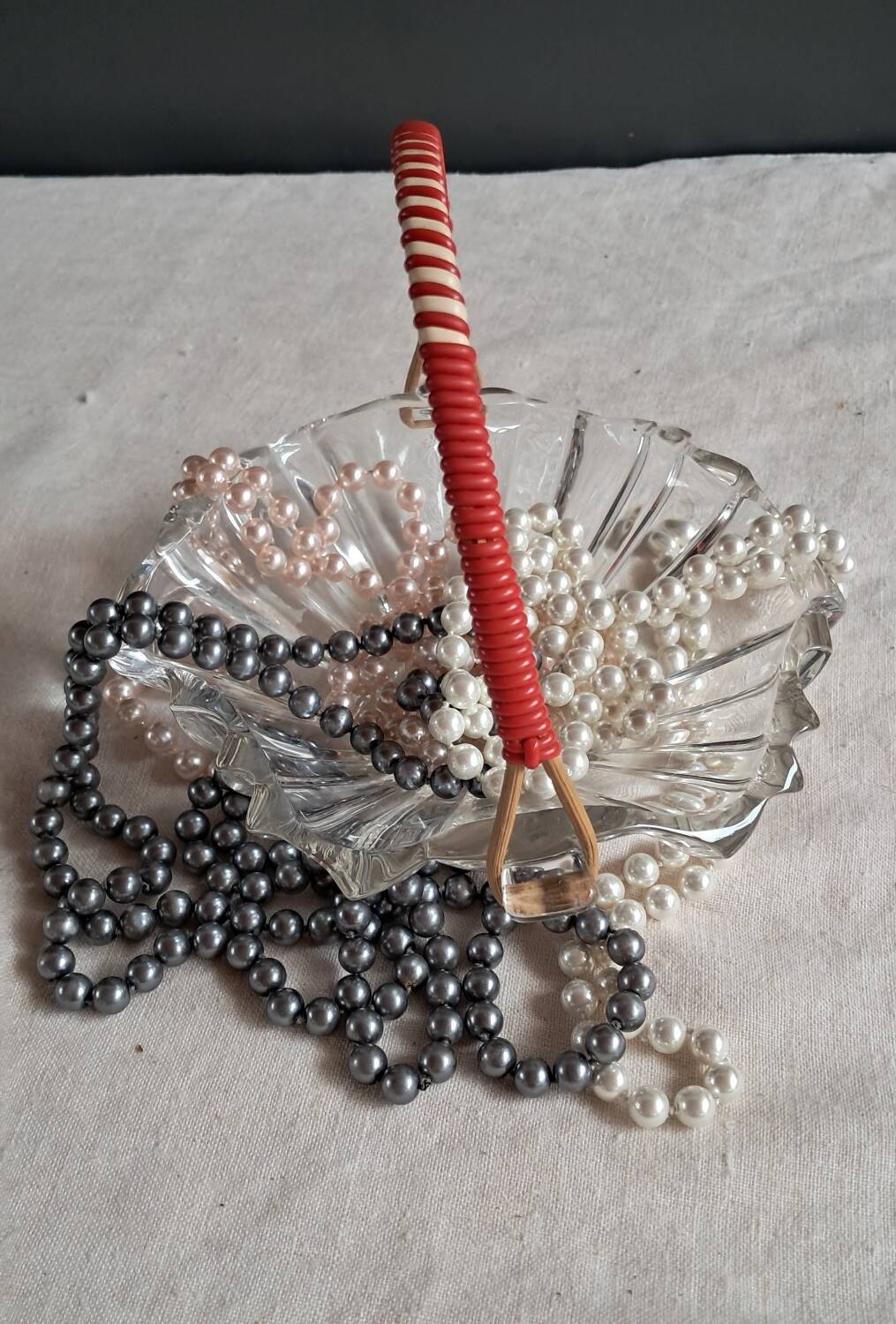 Art Deco glass basket