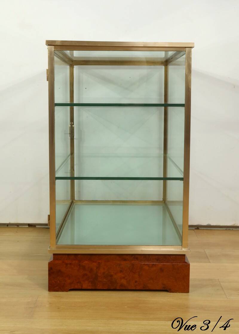 Display Cabinet in Brass and Elm – 1950