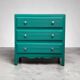 Art Deco emerald green chest of drawers