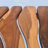 Brutalistic coffee table free form in olive tree
