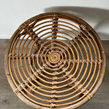 Rattan side table