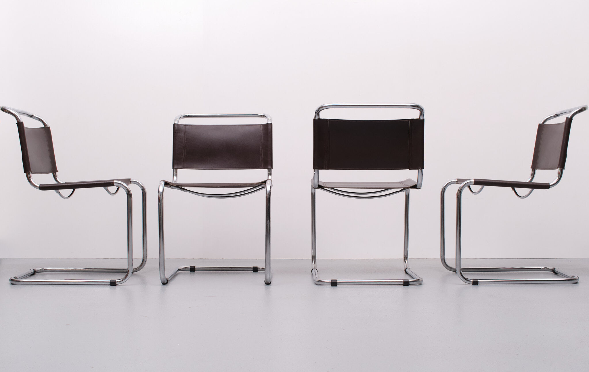 4 Mart Stam S33 Cantilever Dining Chairs, 1970s