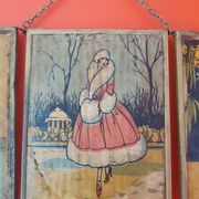 Miroir triptyque de barbier
