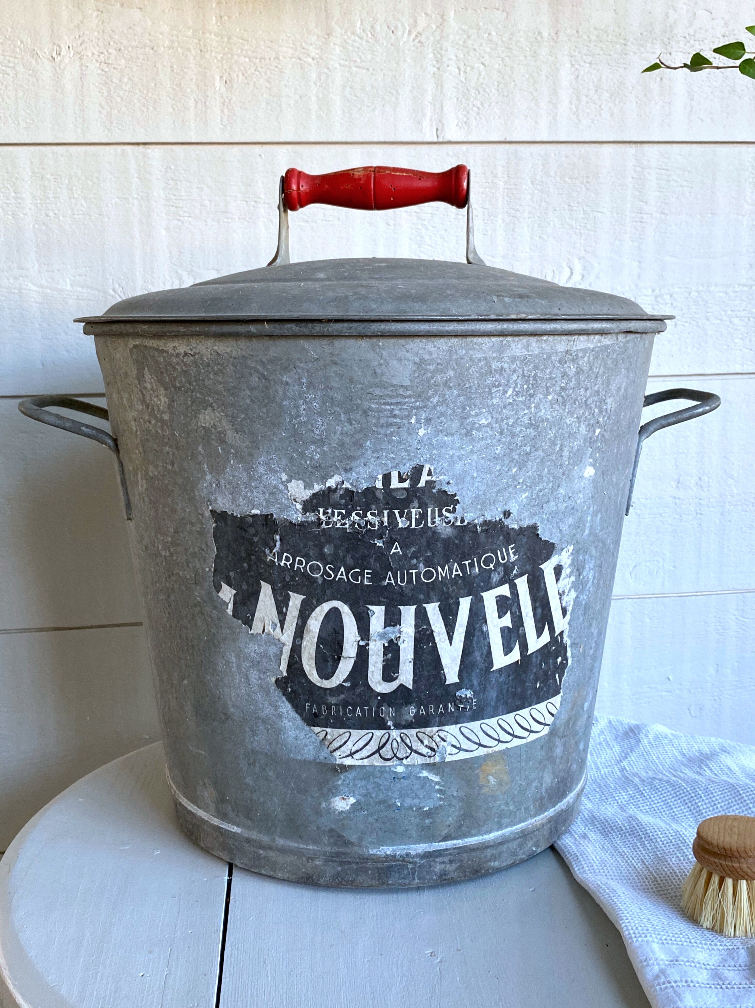 Old zinc washing machine