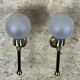 2x 60s 70s lamp light wall lamp glass & brass space age design