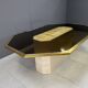 Table design vintage en laiton gravé par Roger Vanhevel