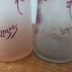 Pair of frosted ruby glass Legras vases