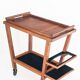 Vintage oak bar cart with removable tray. France 1950s.