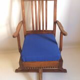 Fauteuil de barbier années 30 teck massif ancien