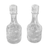 2 small bottles / glass bottles with caps