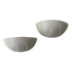 Pair of vintage plaster wall lamp, off-white, France 1970