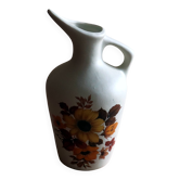 Jug / Vase jug in ceramic with a sunflower design (1970s)