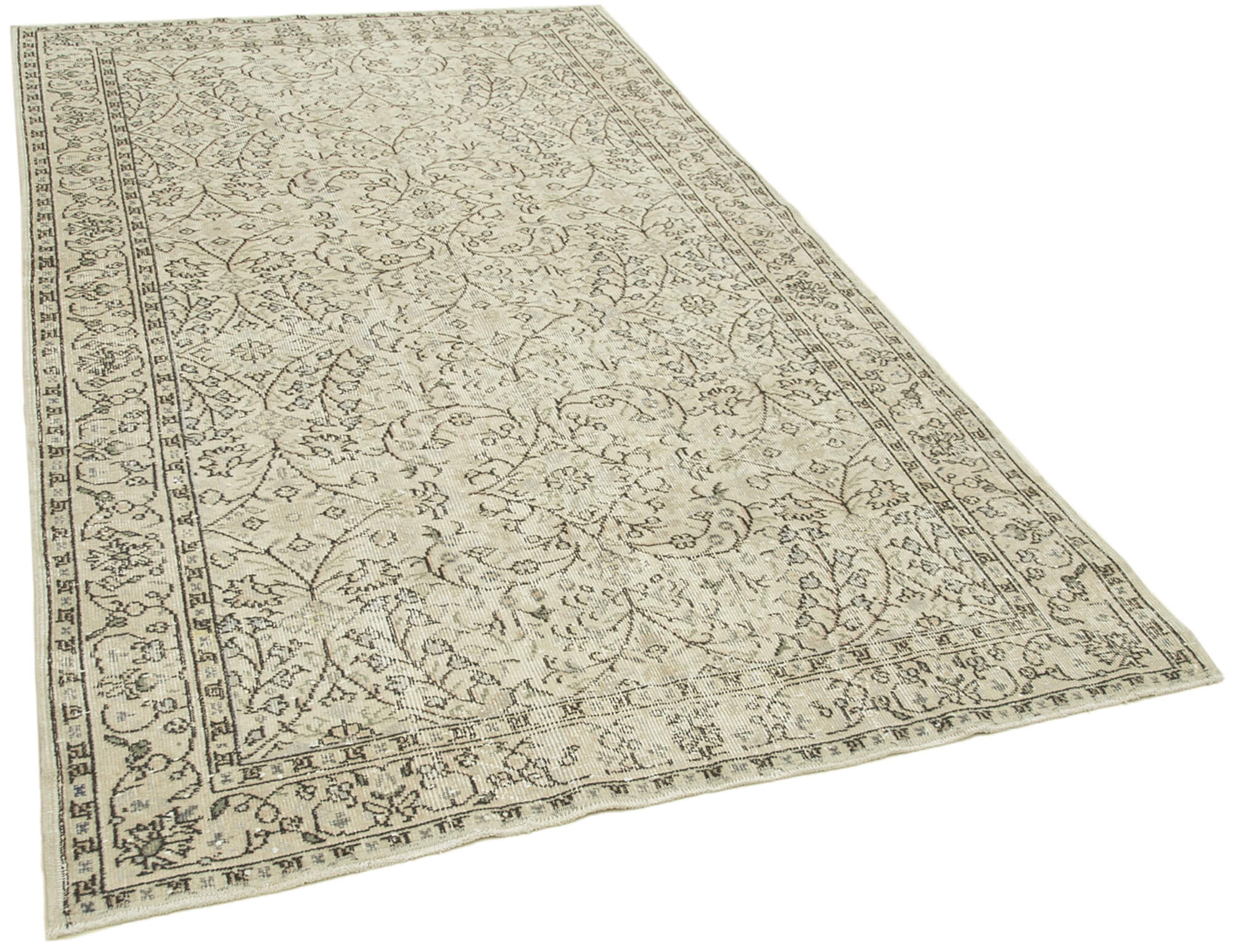 Hand-knotted turkish beige carpet 157 cm x 260 cm