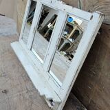 Antique mirror - triptych shelf in Burmese teak