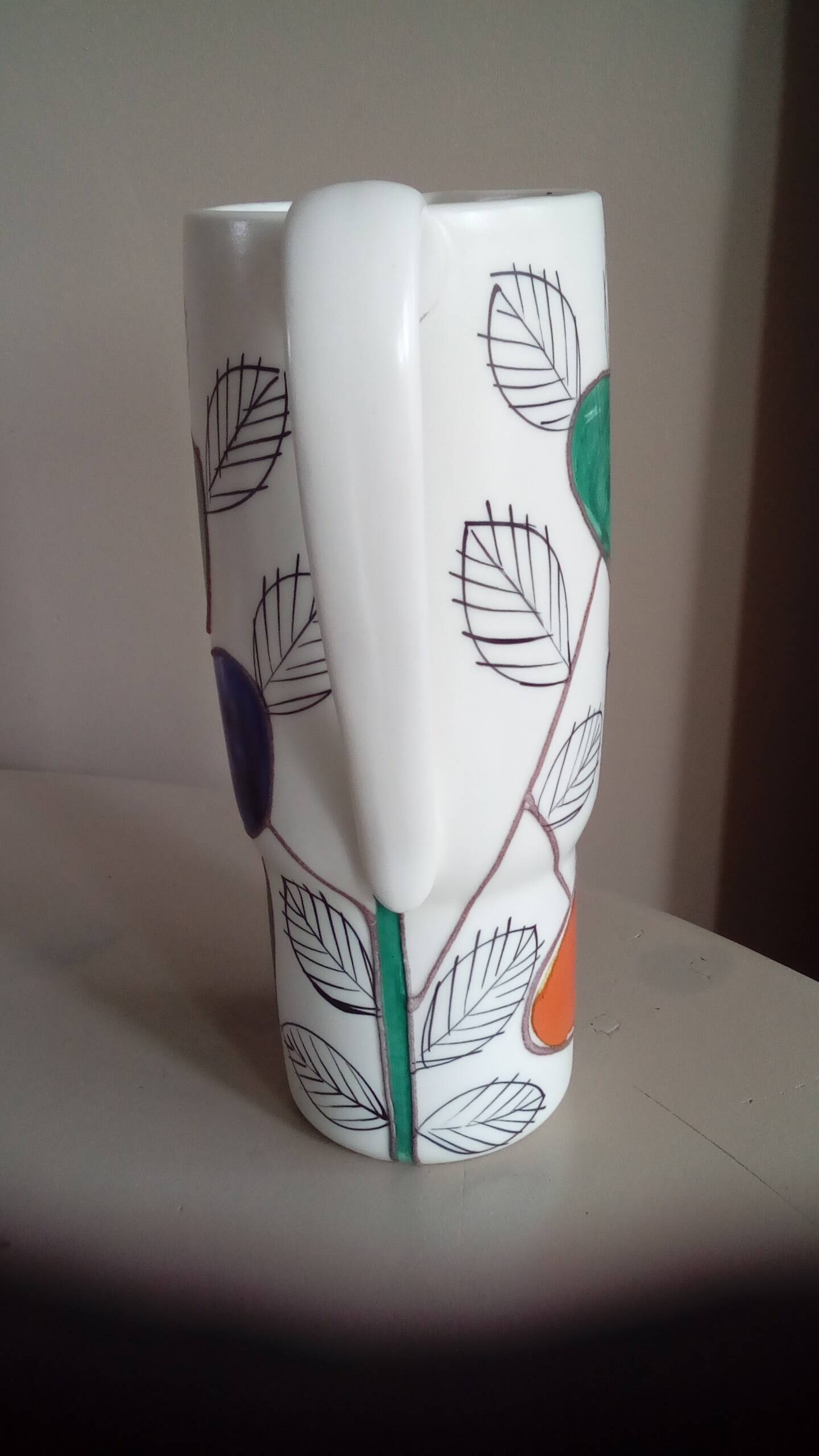 Vintage ceramic with floral pattern