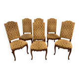 Chaises tapissées type Louis XV