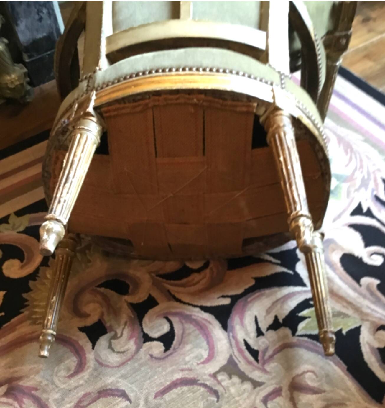 Pair of convertible armchairs Louis XVI.18th century