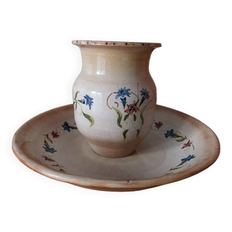 Duo pottery of Morzine - dish plus vase