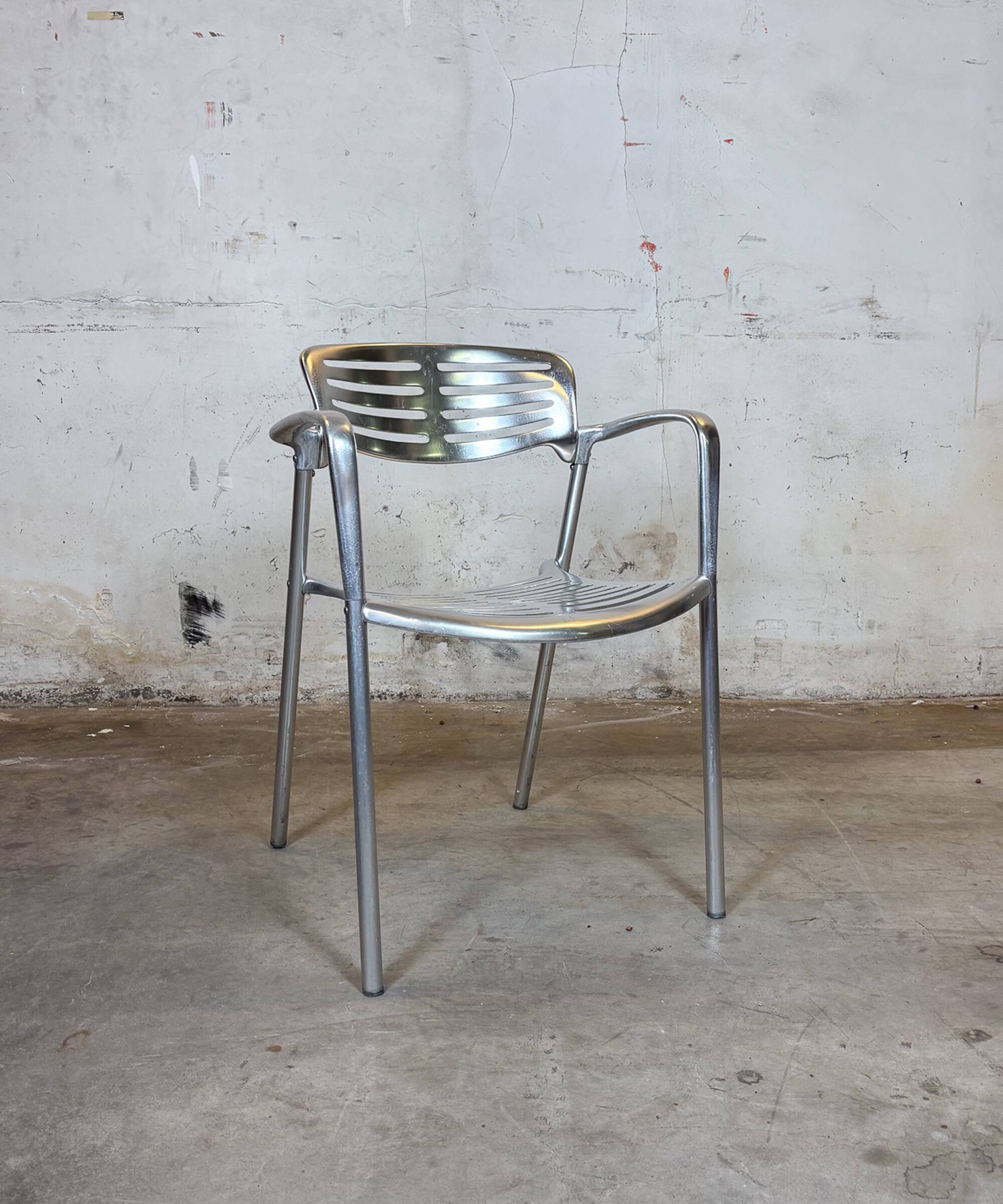 Work chair, designer chair Amat 3 Jorge Pensi Aluminum – Silver