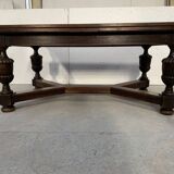 Renaissance style table in oak, 20th century
