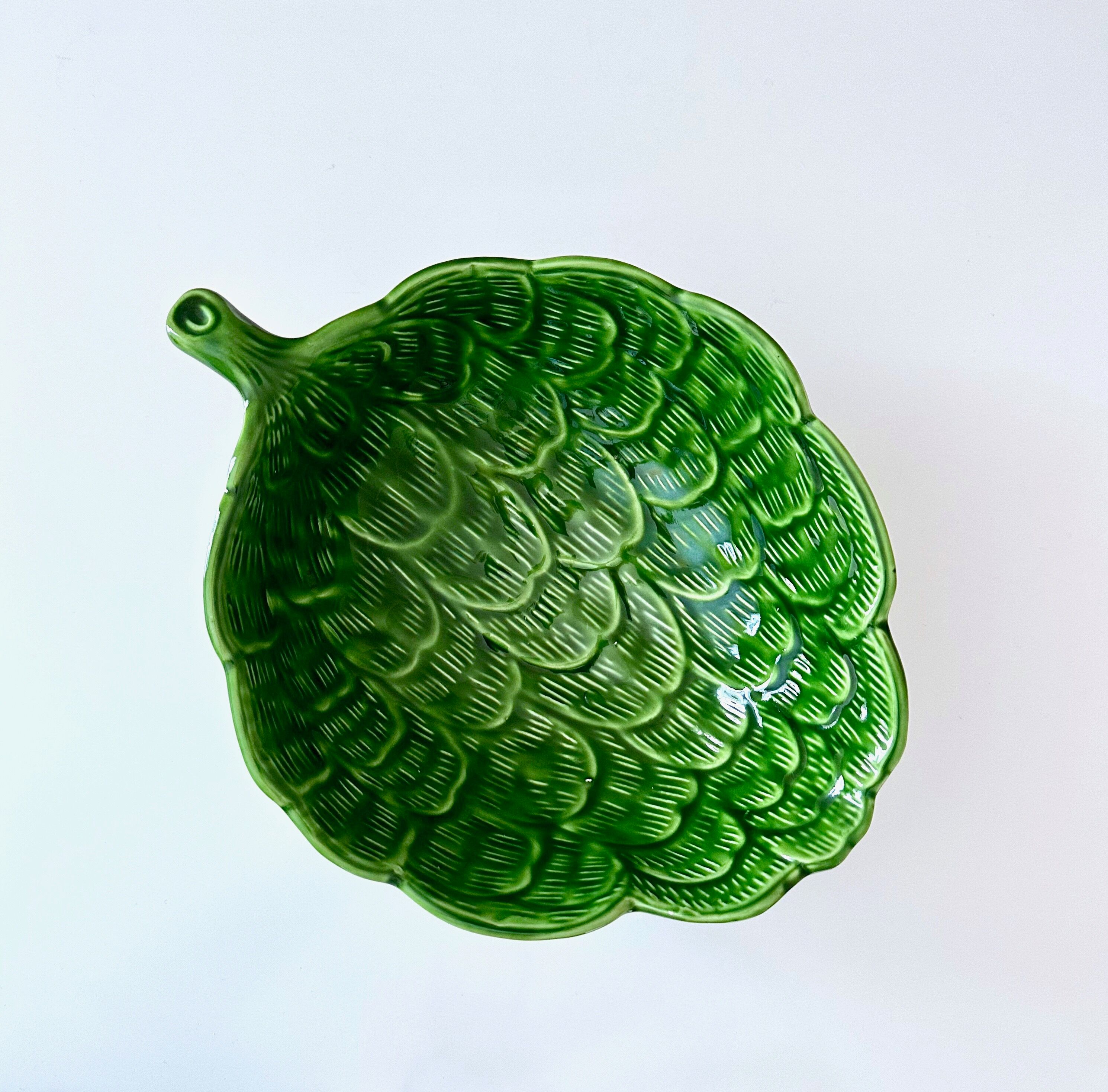 Vintage bowl artichoke ceramic, majolica