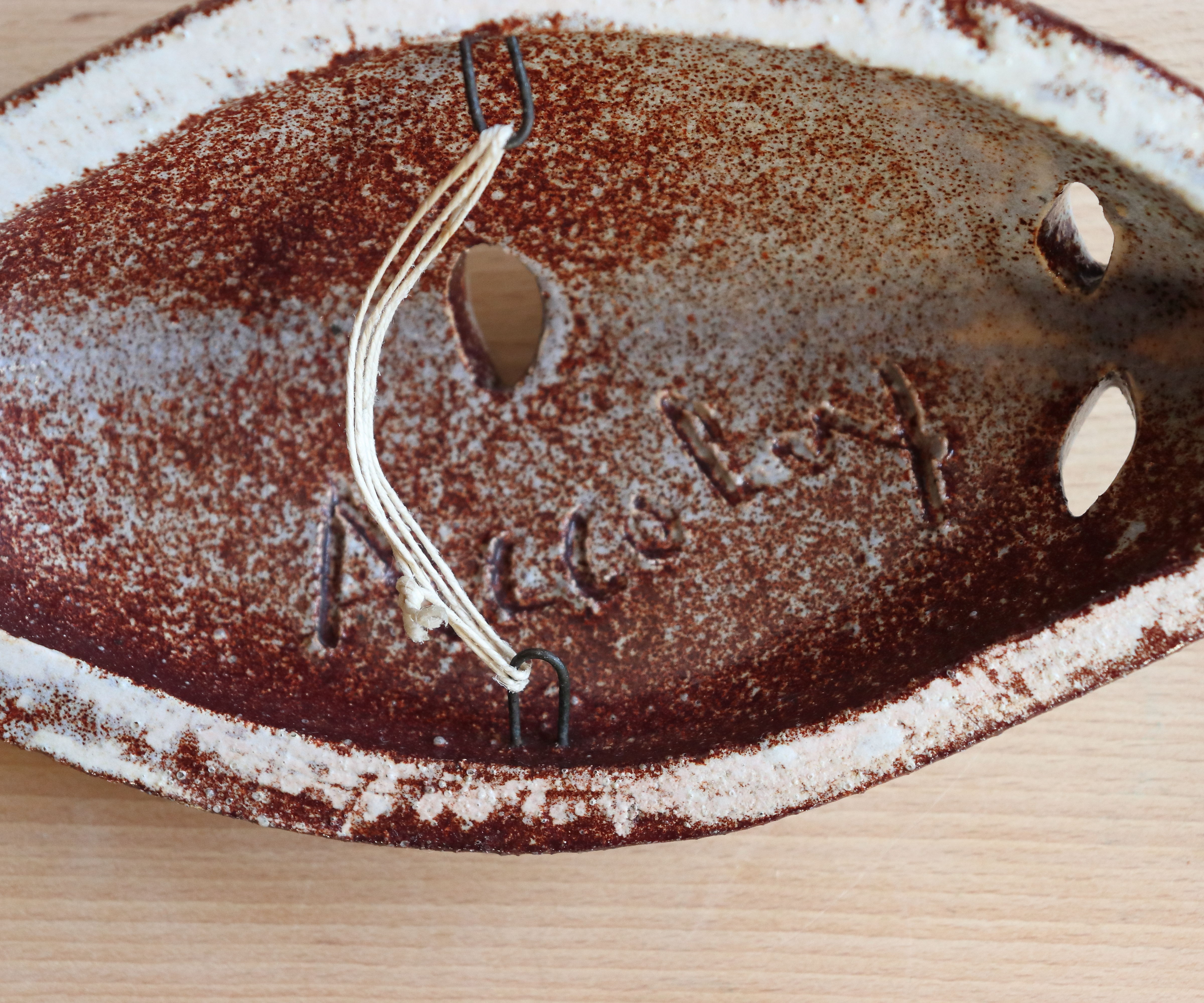 Ceramic wall mask Mayan mask from Accolay, 60s