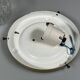 1960s 1970s Ceiling Lamp Flush Mount in Glass & Metal Space Age Design