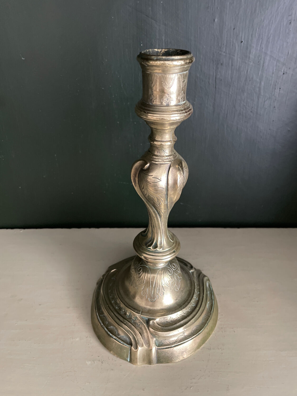 Candle holder bronze Louis XV, XVIIIth century