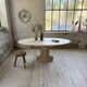 Travertine dining table 1970 Italy Tobia Scarpa