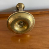 Antique brass push candle holder
