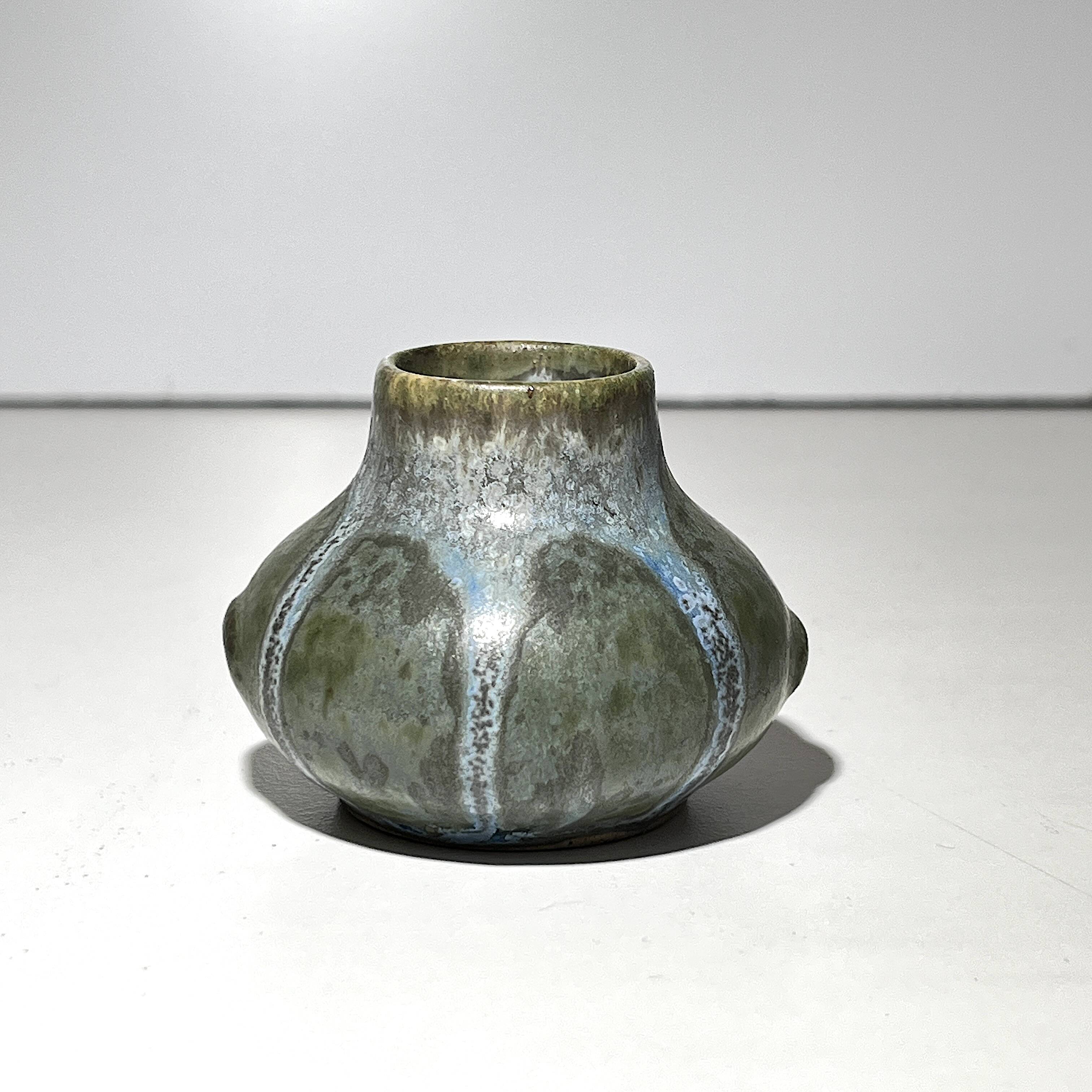 Set of 7 miniature stoneware vases, Denbac & Charles Greber, France, early 20th century