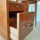 Vintage Scandinavian desk with a floating top and splayed legs - 1960.