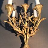 Lustre en bronze doré à 4 branches néoclassique, Circa 1940/1950.