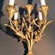 Lustre en bronze doré à 4 branches néoclassique, Circa 1940/1950.