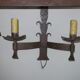 Pair of mid century patinated iron outdoor wall lights, 1960