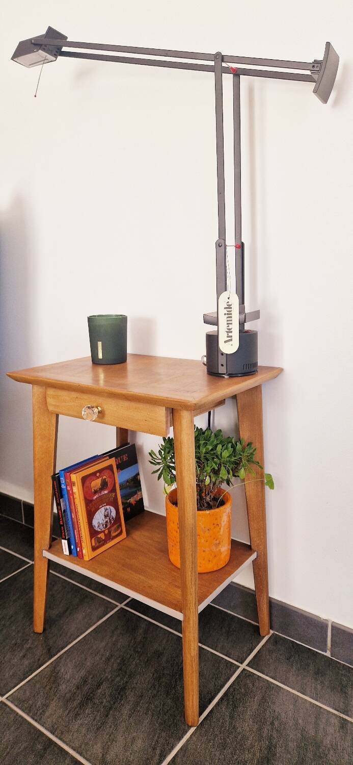 1950s side table with compass legs