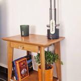 50s side table with compass legs