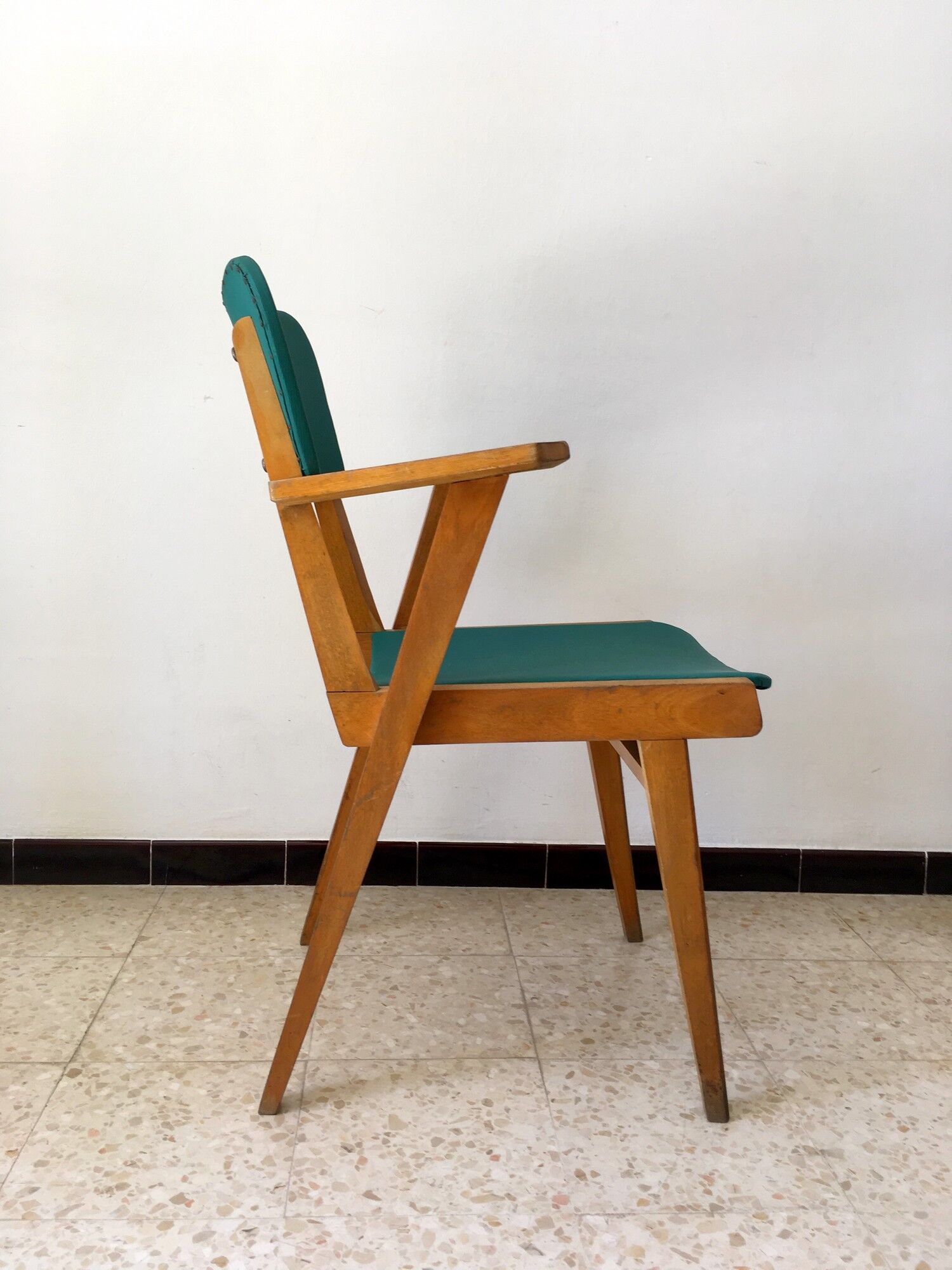 Vintage bridge armchair years 50