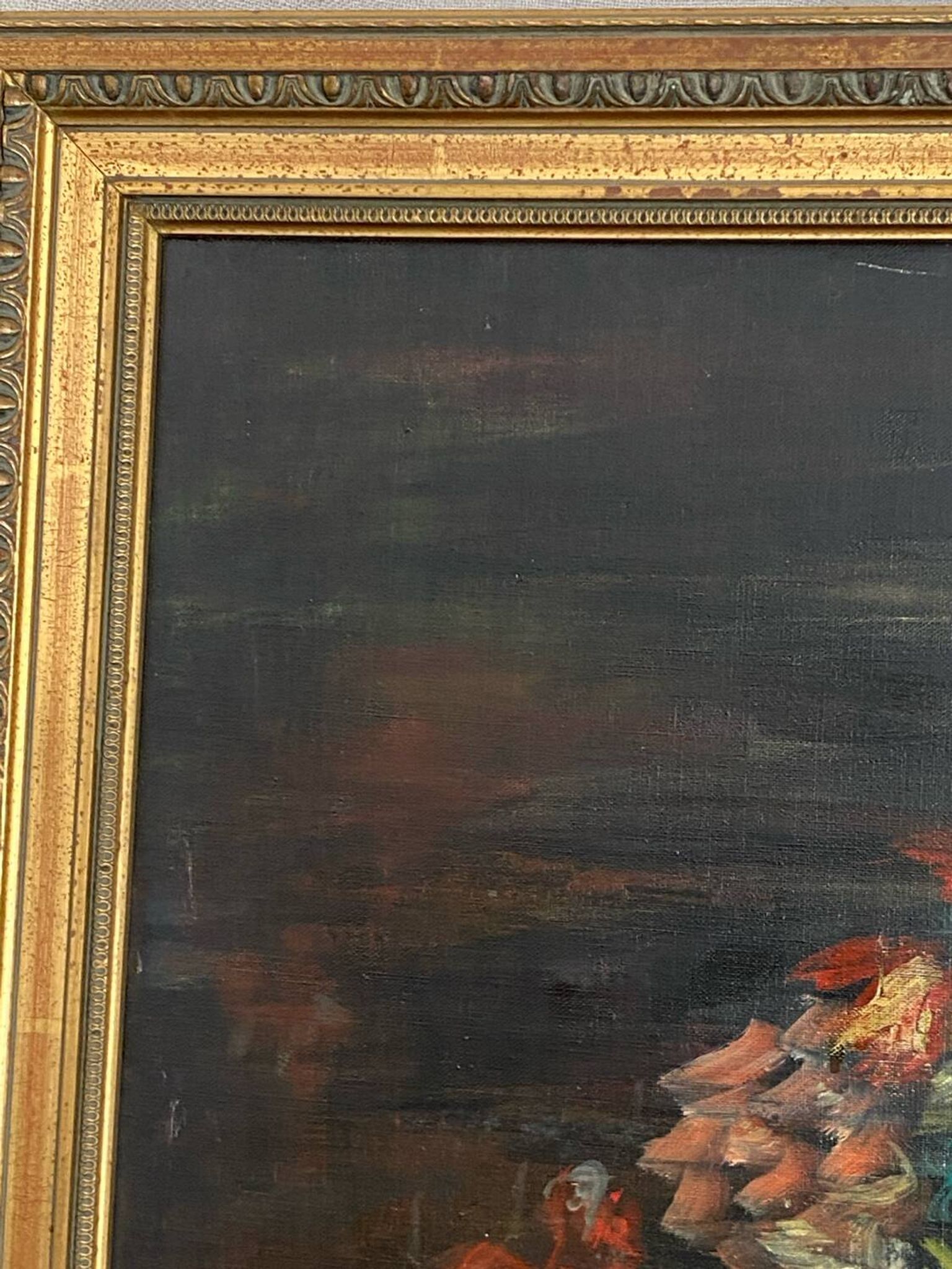 Oil on canvas, still life, framed, large format, Gaultier M
