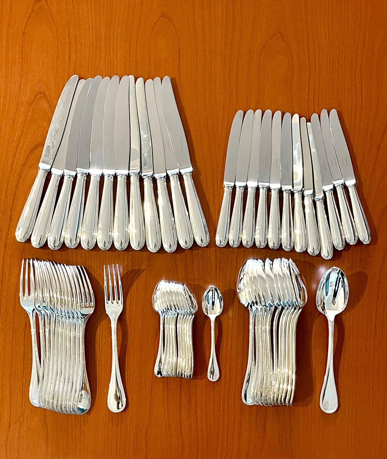 Christofle pearl flatware, 60 pieces, excellent condition