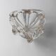 Transparent Murano Glass Bowl, Large Tri-lobed Triangle, Clear Glass with Bubbles, 1970s Italian Mid-Century Design