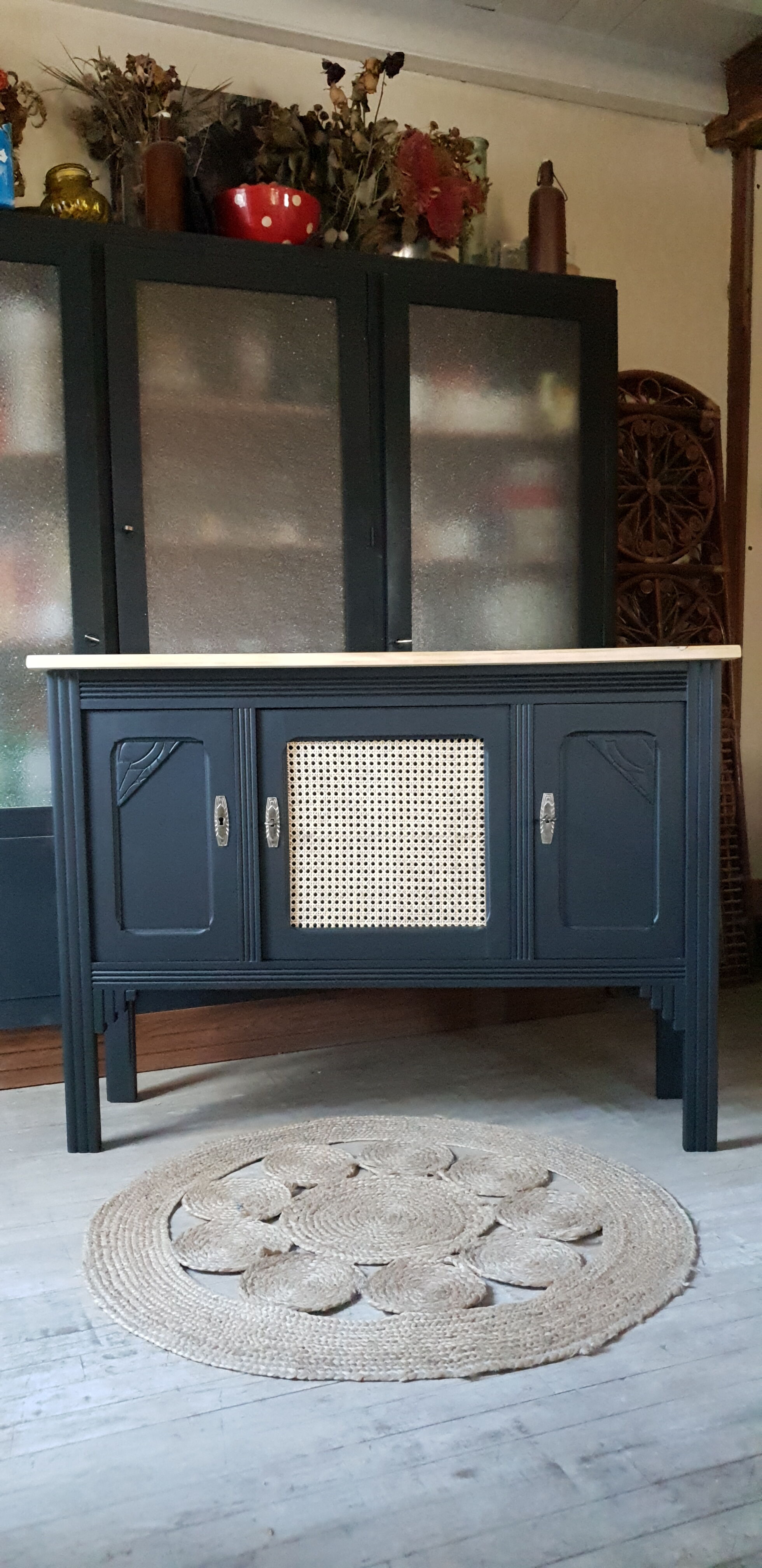 Black sideboard and canning
