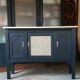 Buffet noir et cannage
