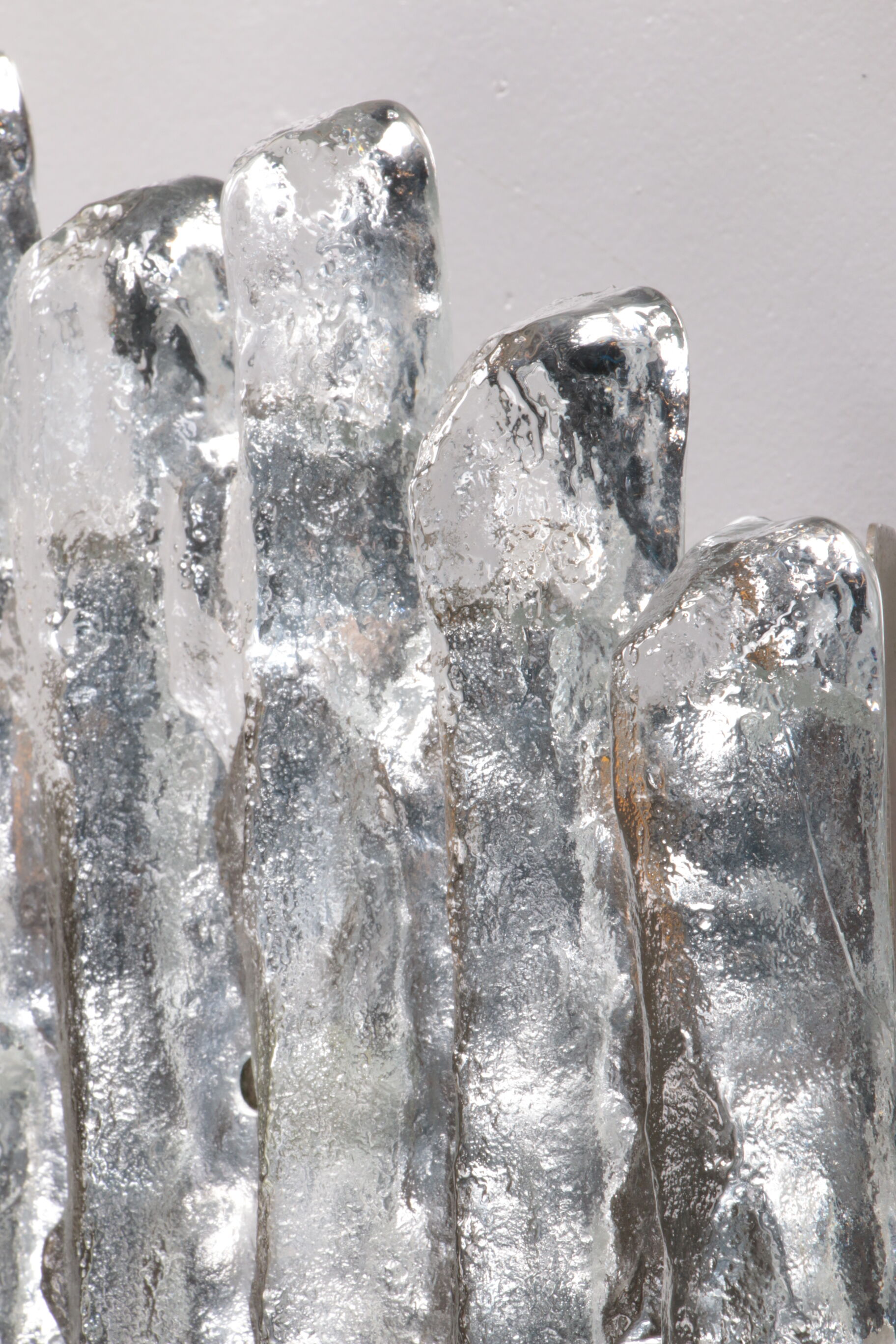 Wall lamp with ice glass made by J.T. Kalmar,1960s